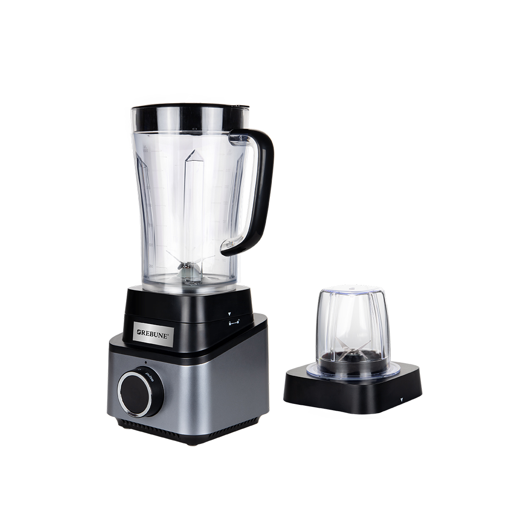  Ribbon Electric Blender with Grinder 650W – 1.5L Capacity – Silver & Black – Model RE-2-197 