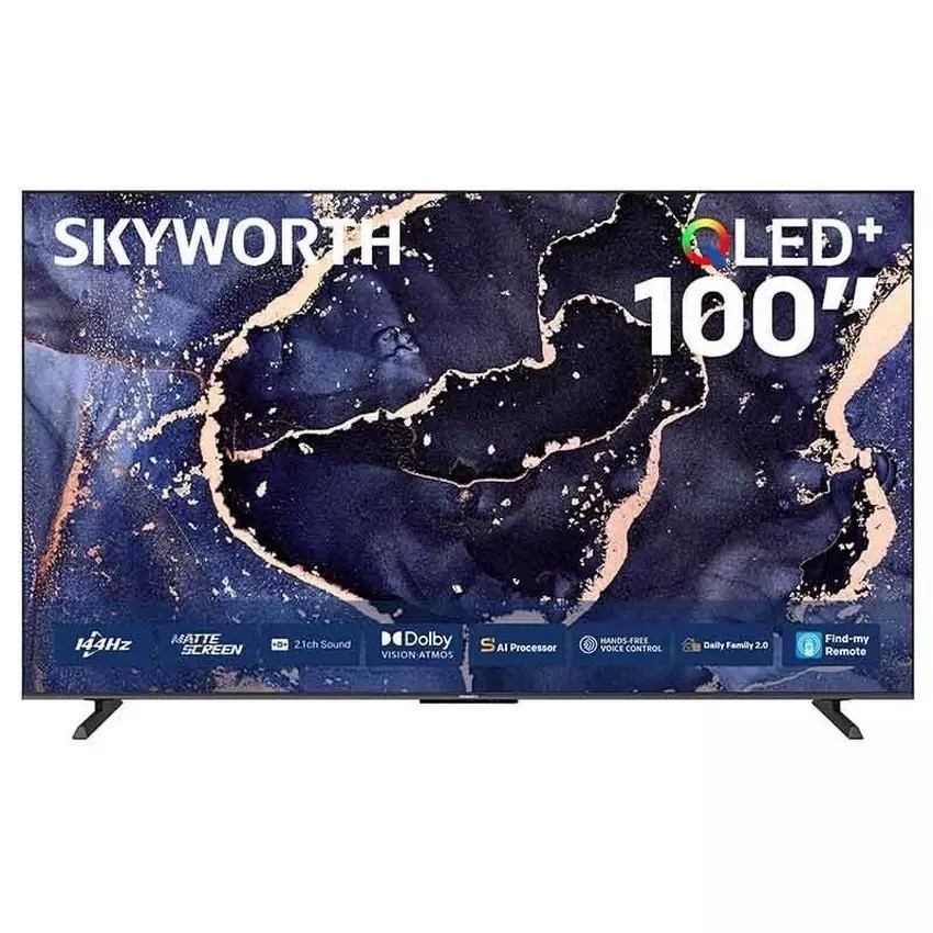  شاشة سكاي ورث 100 بوصة QLED - نظام Google TV دقة UHD 
