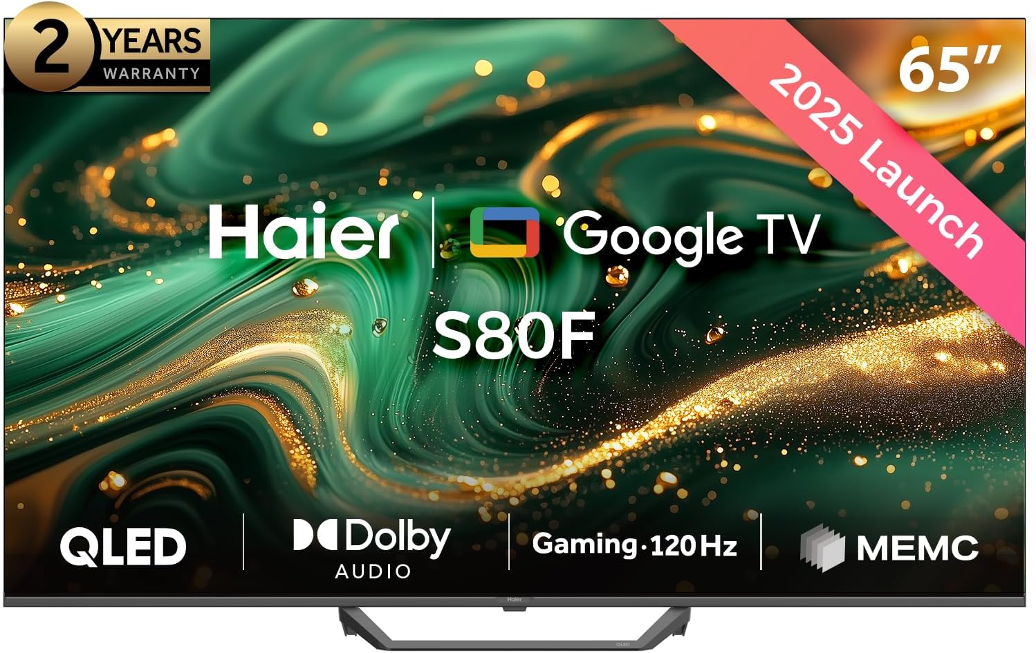  شاشة هاير  65 بوصة QLED سمارت Google TV بدقة 4K UHD 