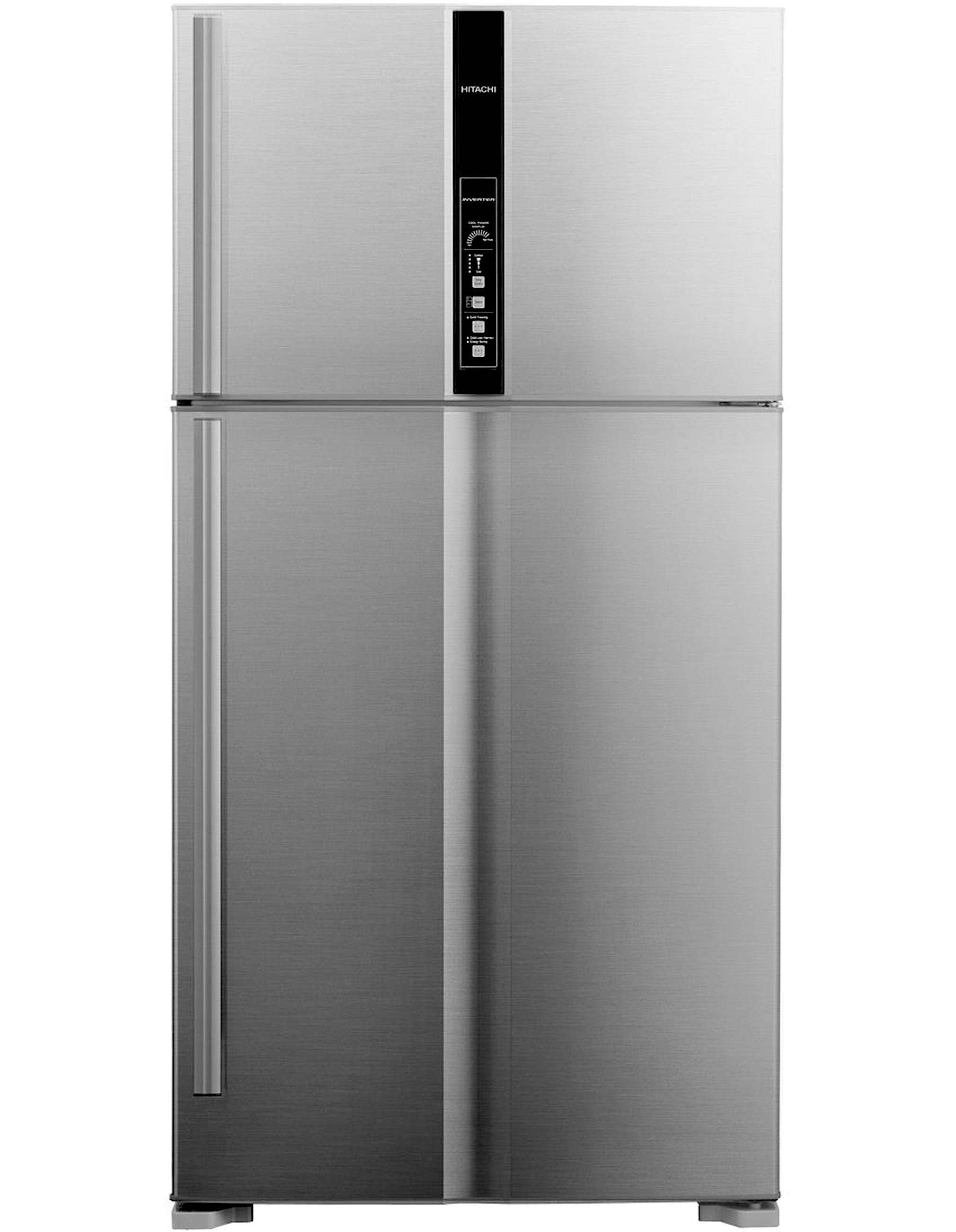  هيتاشي ثلاجة بابين بفريزر علوي 24.8 قدم مكعب - 700 لتر -  فضي - R-V905PS1KV-1 BSL 