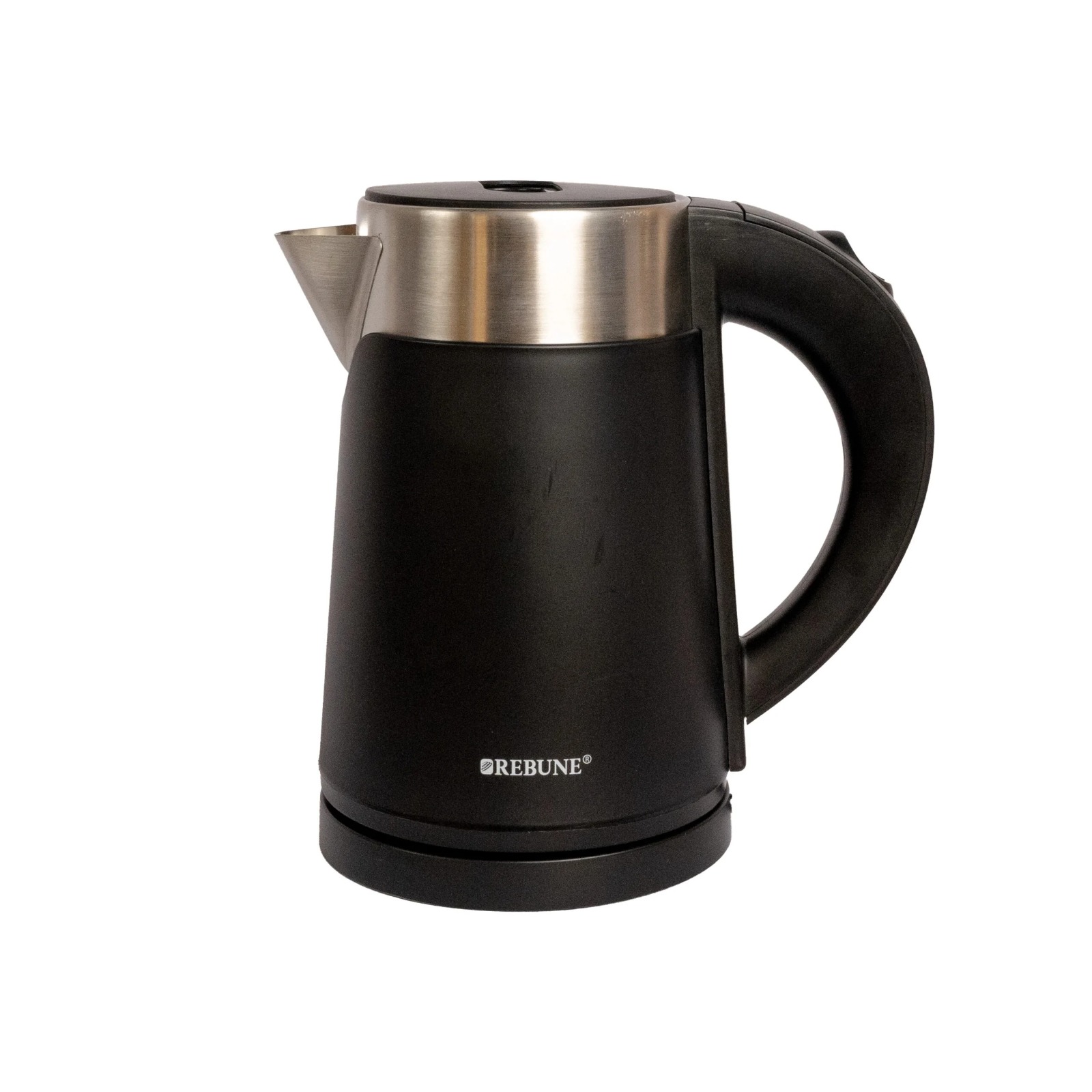 ريبون غلاية ماء كهربائية 800 مل -  1000 واط - ستانلس ستيل - ابيض - RE-1-138BLACK 