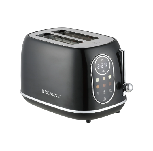  ريبون حماصة توست شريحتين 800 واط - شاشة ديجيتال LED - أسود - موديل RE-5-087 