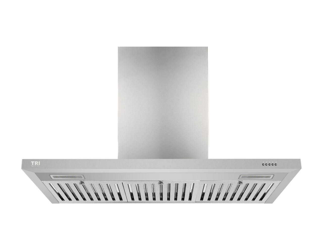  Tri Italian T-Shaped Cooker Hood – 90 cm – 1200 m³/h Suction Power – Inverter Motor – Stainless Steel – Model TRH90TS 