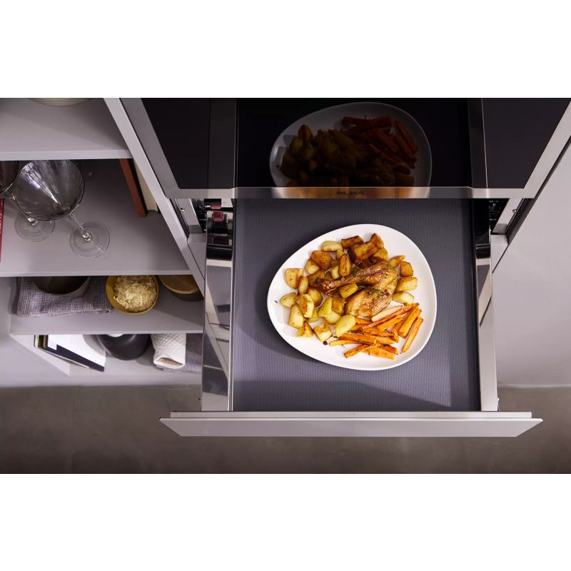  ELBA Warming Drawer – Push-to-Open System – Stainless Steel – Silver – Model ELIO 15 DW 
