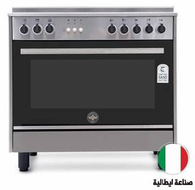  لاجرمانيا فرن غاز 60x90 سم - شبك ثقيل - ايطالي - فضي - RIS95C81CX  
