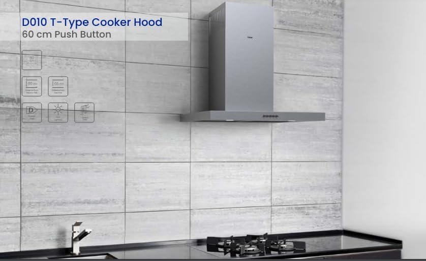  شفاط جي ال 60 سم من جنرال جولد، فضي، 5 فلتر، 3 سرعات، DT60SS100P 