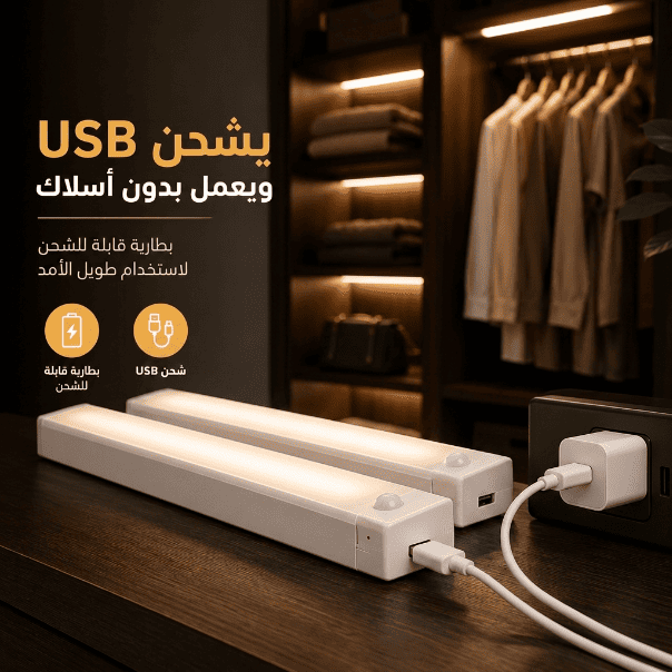 إضاءة LED خطية ذكية بمستشعر حركة