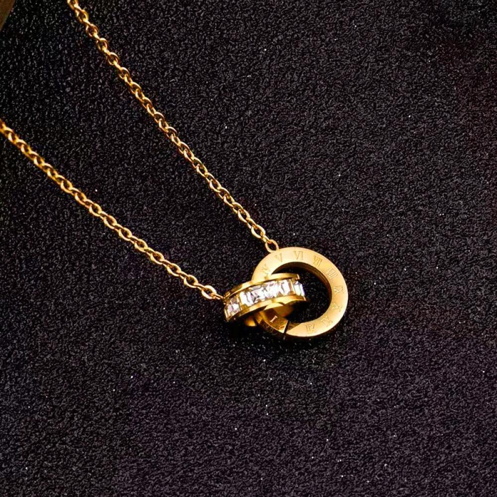  قلادة انيقة مرصعة بفصوص الزركون 