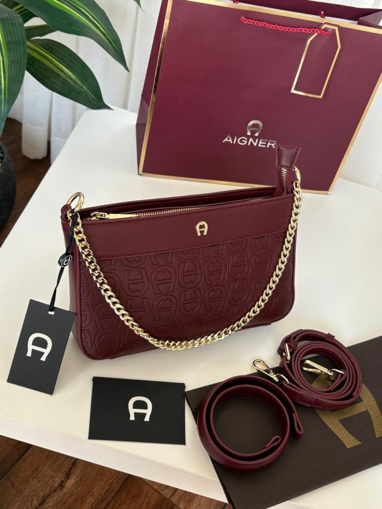  حقيبة أقنر عنابي AIGNER 