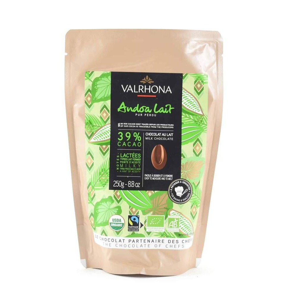 ORGANIC MILK CHOCOLATE FEVES (ANDOA LACTEE) 