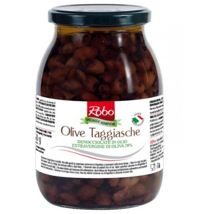 PITTED TAGGIASCA OLIVE IN EXTRA VIRGIN OLIVE OIL 