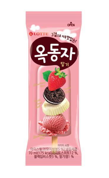 STRAWBERRY MILK CHOCOLATE ICE CREAM (OK BAR)  