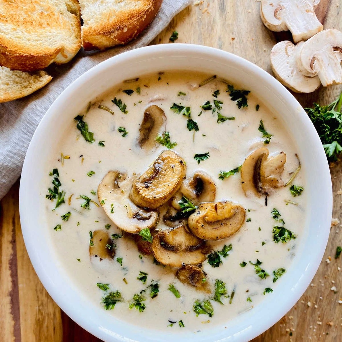 شوربة كريمة الفطر 