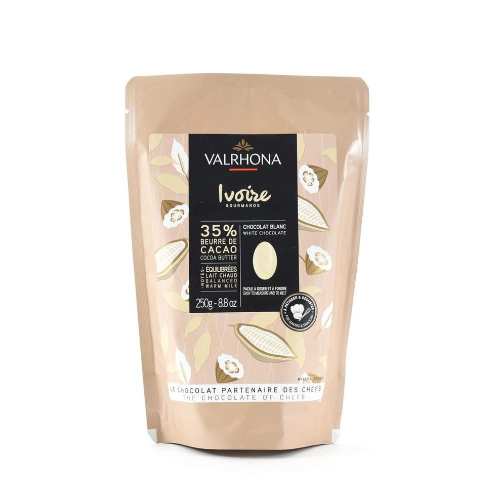 WHITE CHOCOLATE FEVES (IVOIRE 35%) (250G) 