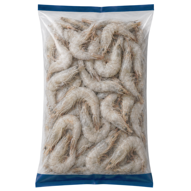 HOSO (HEAD ON SKIN ON) SHRIMP U15 (PAKISTAN)