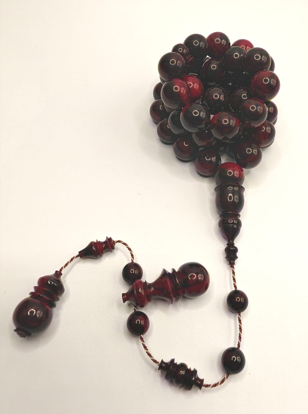 Luxury Mulberry Faturan Misbaha with Round Beads and Shahid
