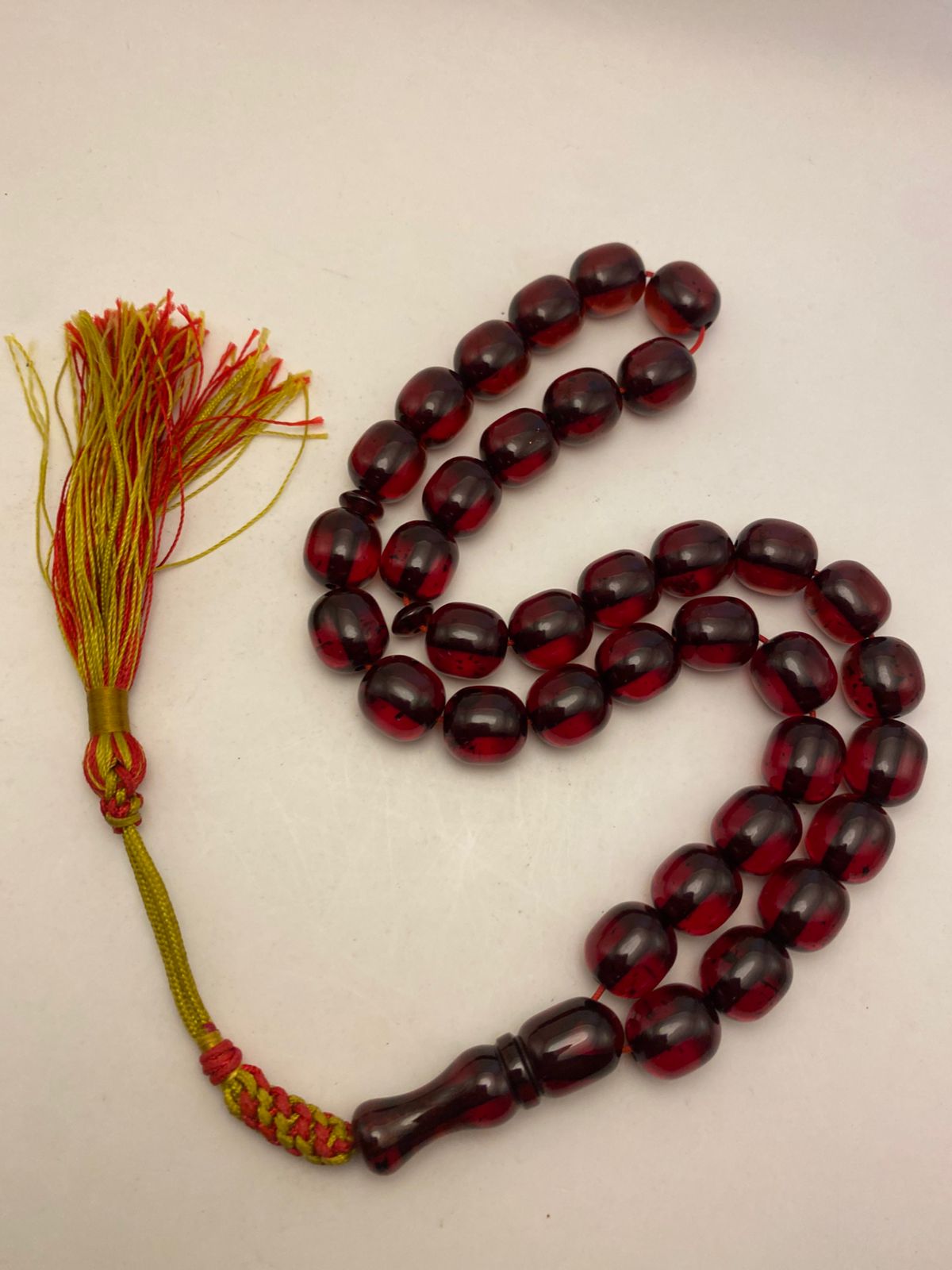 Luxury Vintage Faturan Bakelite Misbaha with Box Shape Beads