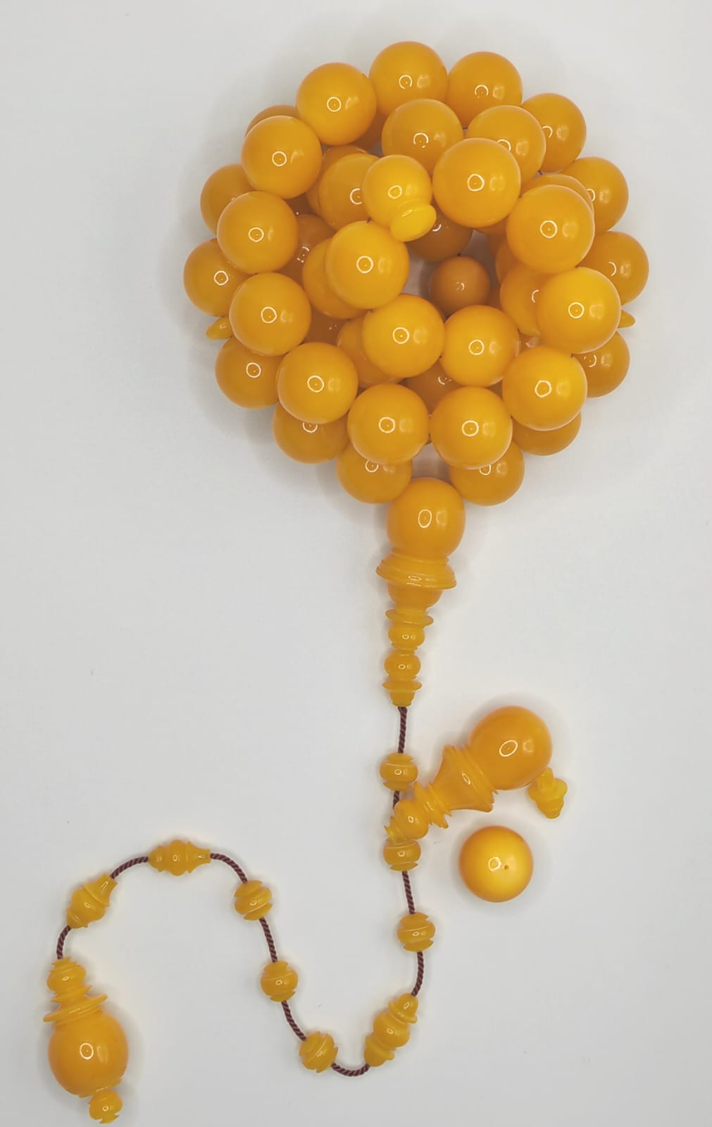 Luxury Mangawi Qalayeith Misbaha with Round Beads Crafted by Awlad Baraka