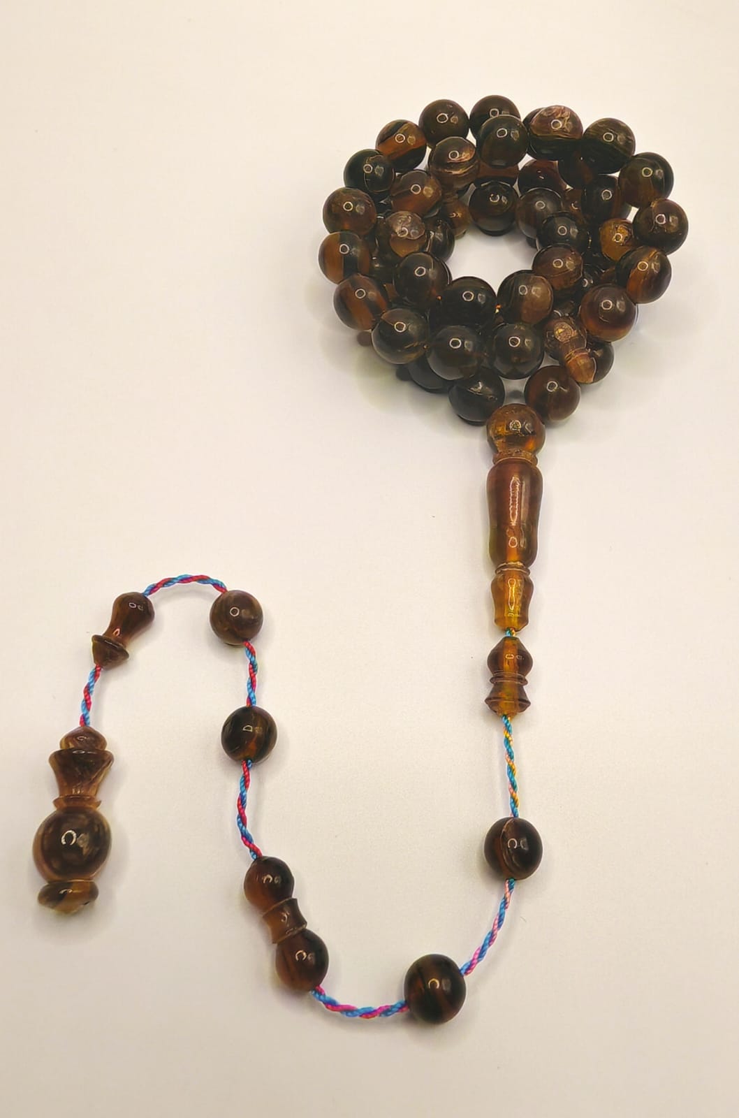 Luxury Natural Tursa Misbaha with Round Nose Beads