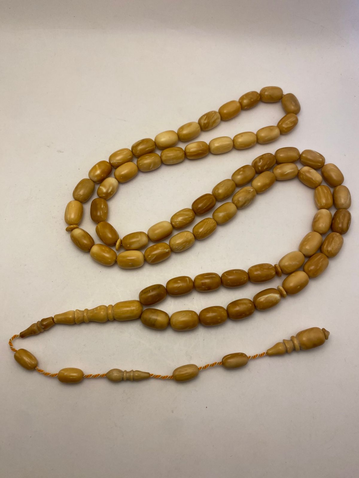 Luxury Natural White Kok Misbaha with Box Shape Beads