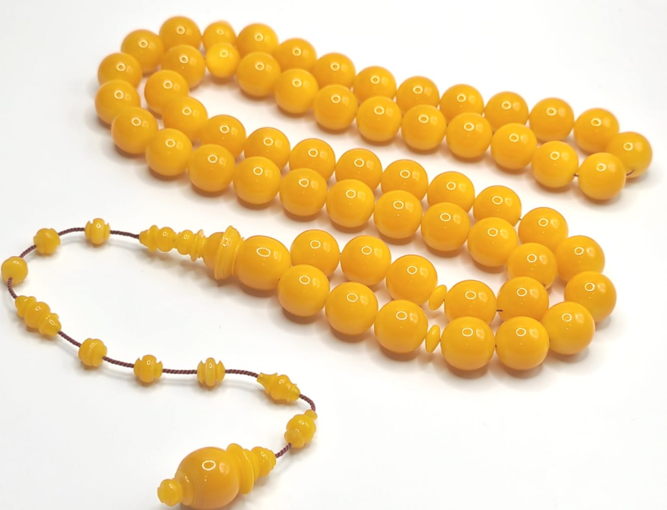 Luxury Mangawi Qalayeith Misbaha with Round Beads Crafted by Awlad Baraka