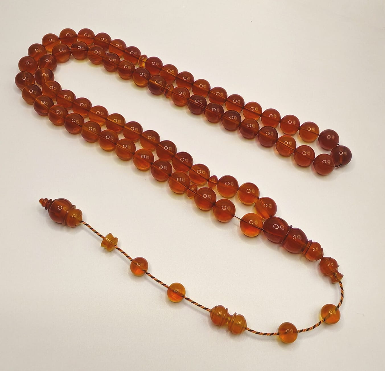 Luxury Vintage Qalayeith Old Press Misbaha with Pigeon Egg Beads
