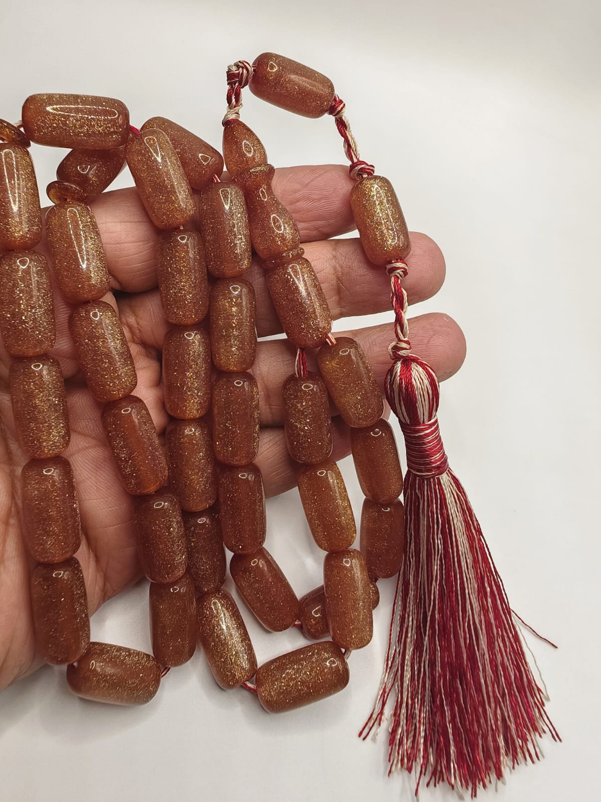 Luxury Modern Cast Bakelite Misbaha with Barrel Beads