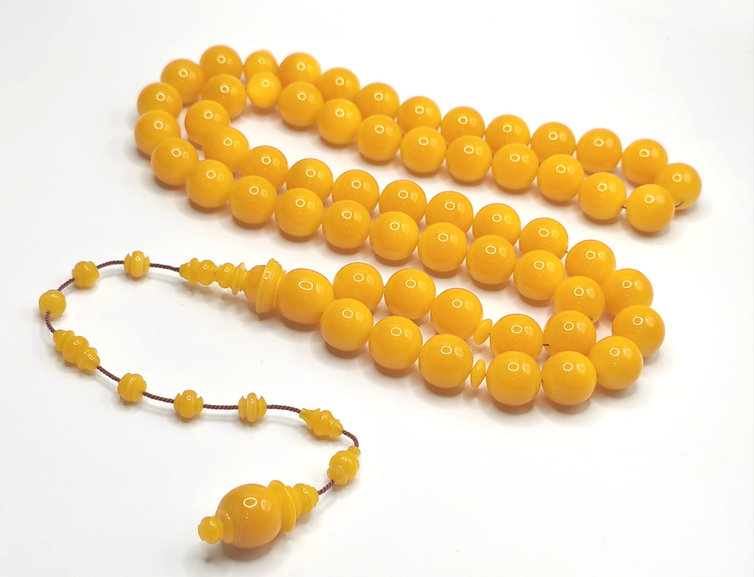 Luxury Mangawi Qalayeith Misbaha with Round Beads Crafted by Awlad Baraka