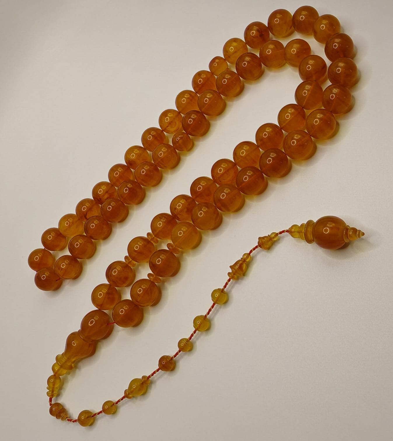 Luxury Vintage Qalayeith Old Press Misbaha with Pigeon Egg Beads
