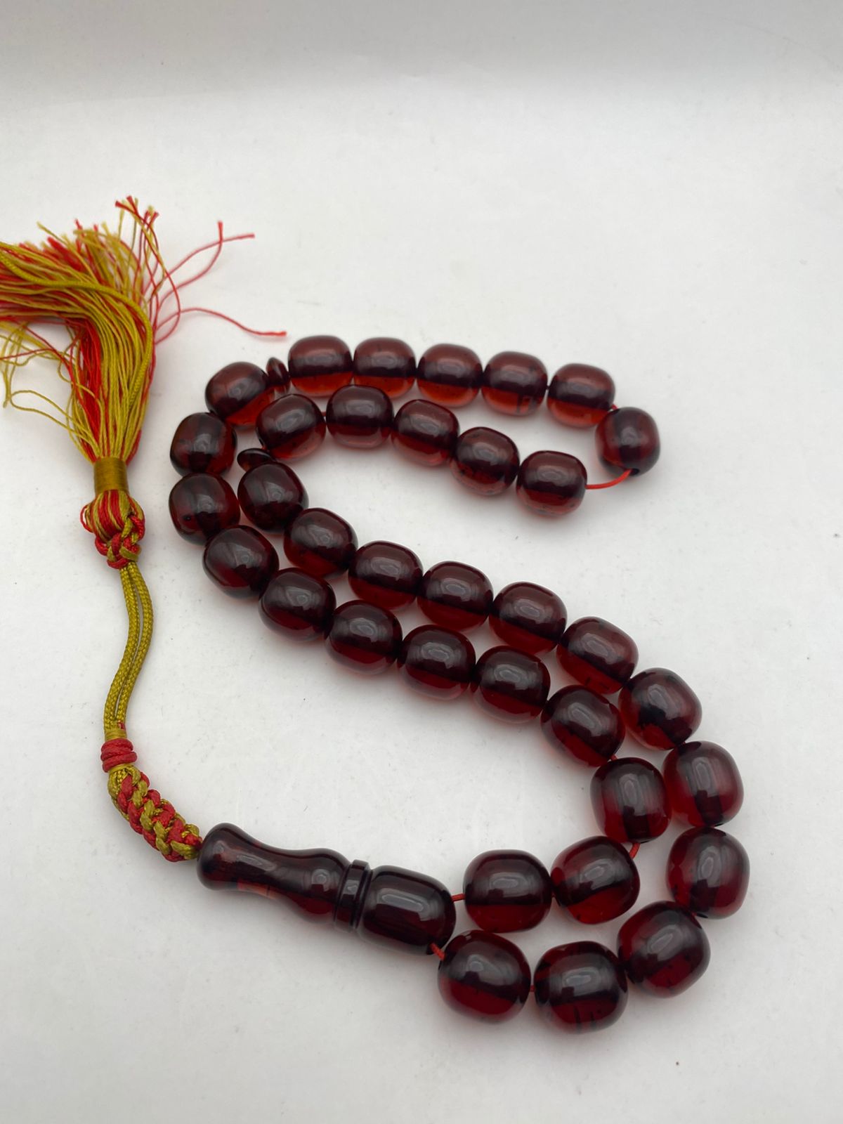 Luxury Vintage Faturan Bakelite Misbaha with Box Shape Beads