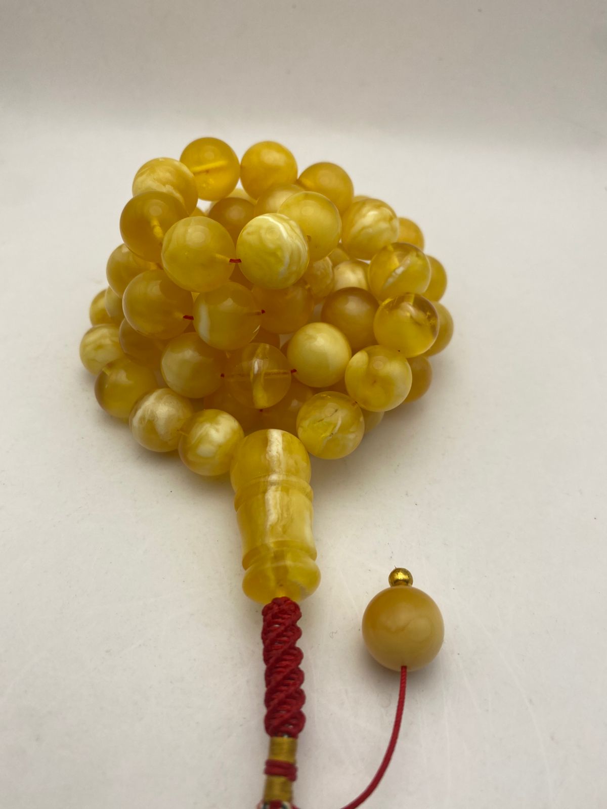 Luxury Vintage Amber Misbaha with Round Beads