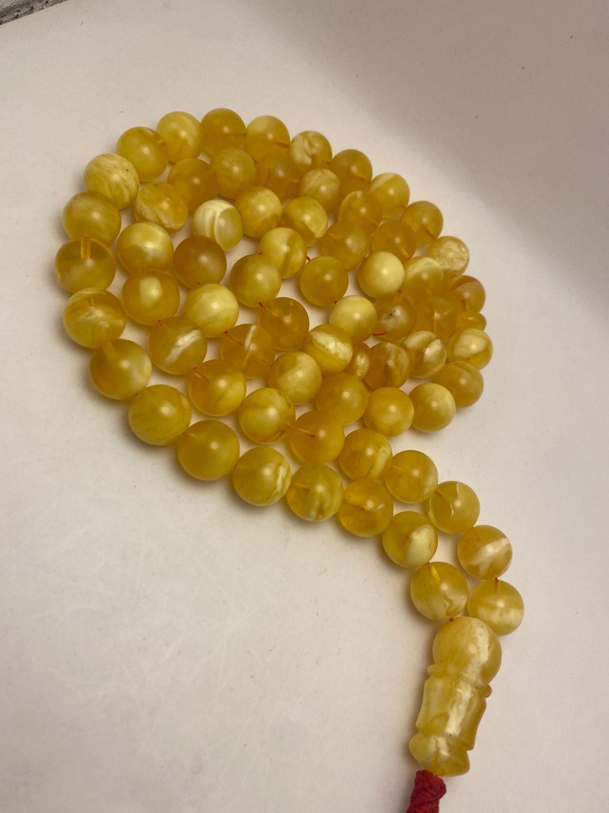 Luxury Vintage Amber Misbaha with Round Beads