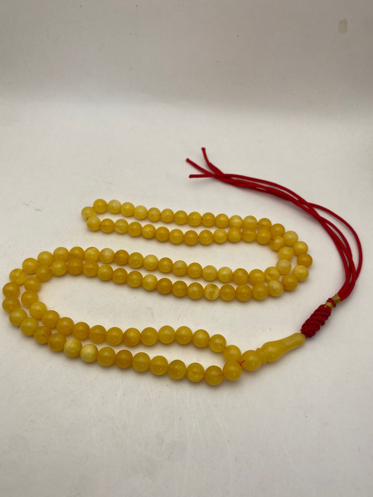 Luxury Natural Amber Misbaha with Round Beads