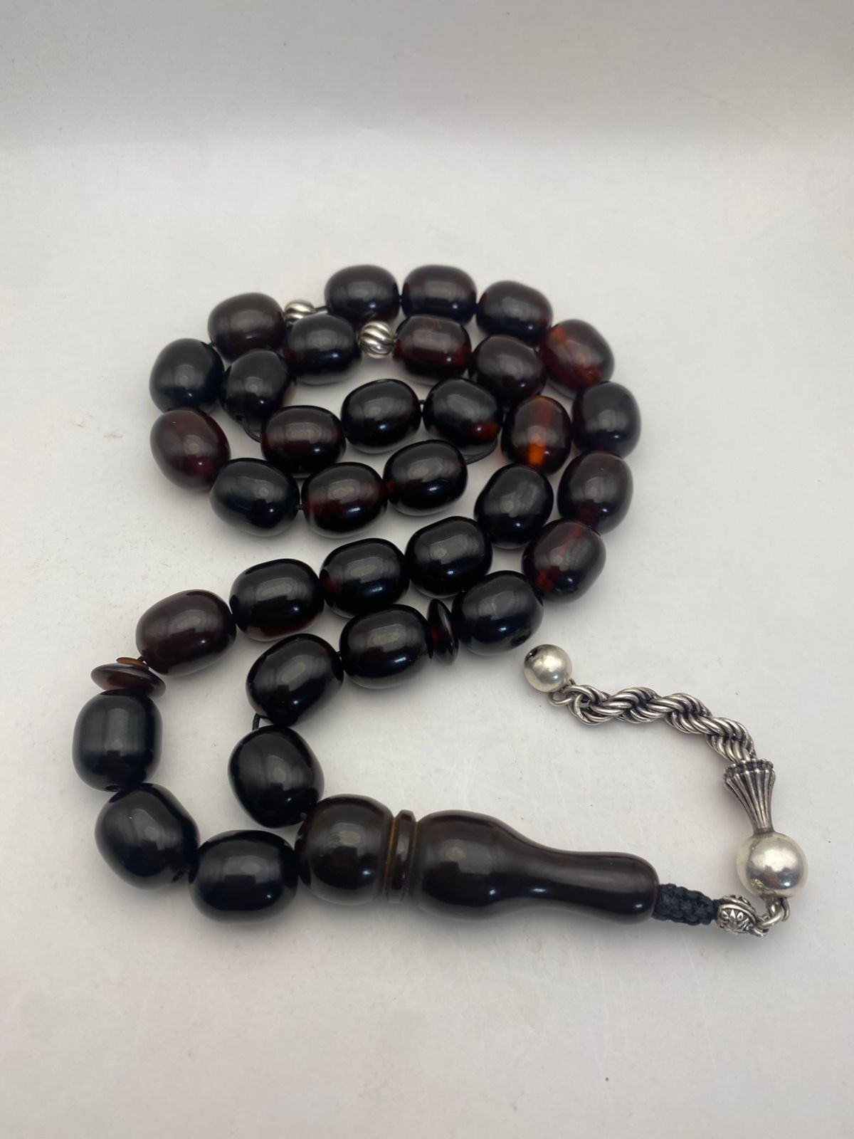 Luxury Vintage Tertrok Bakelite Misbaha with Box Shape Beads
