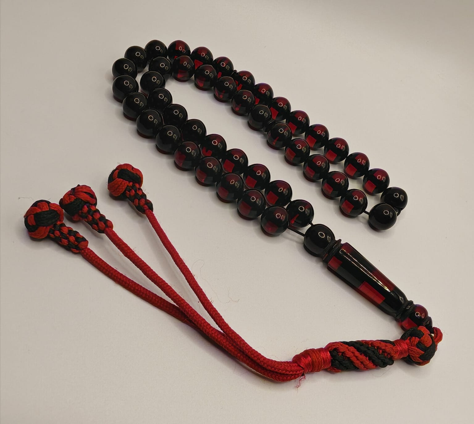 Luxury Modern Cast Bakelite Misbaha with Round Beads