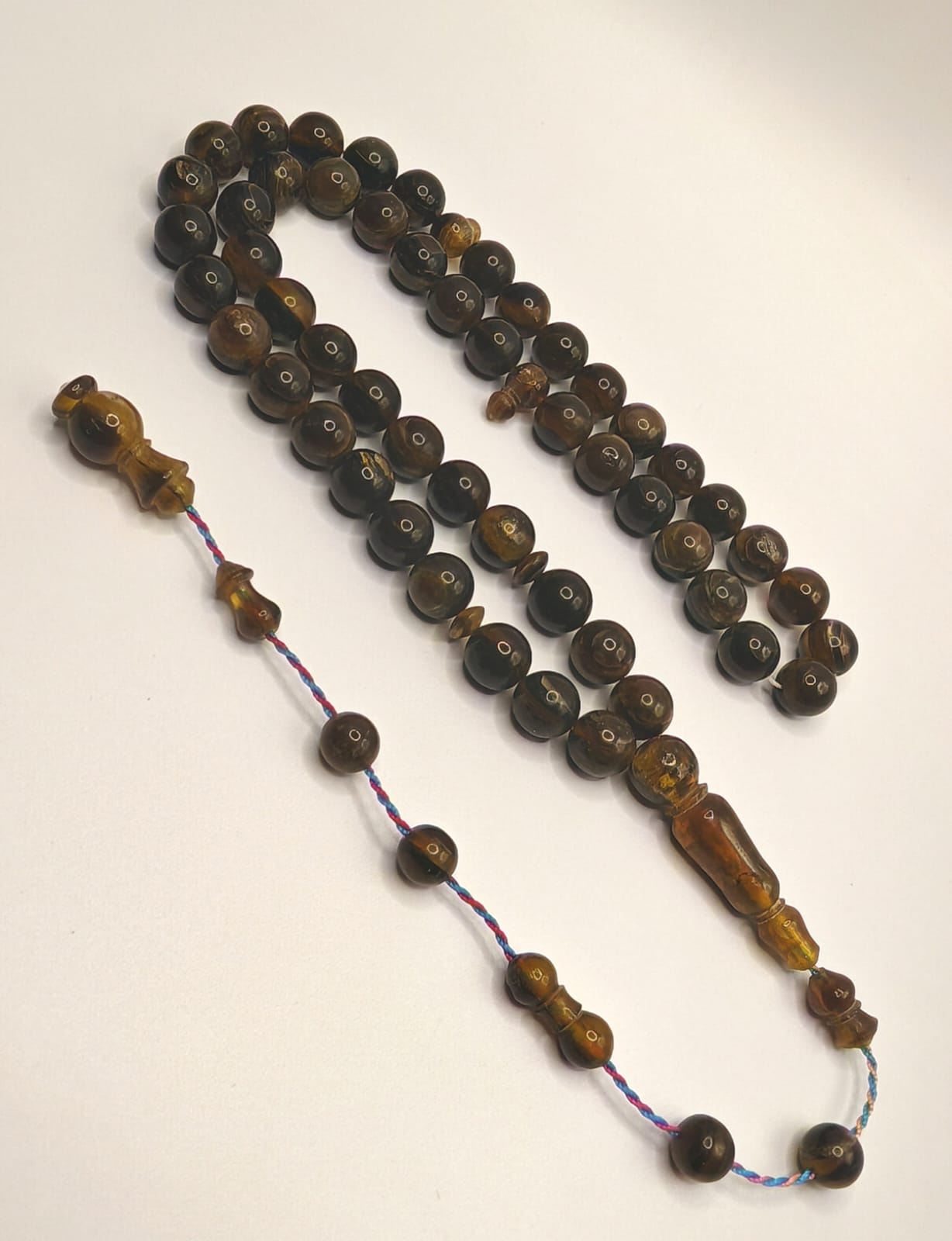 Luxury Natural Tursa Misbaha with Round Nose Beads