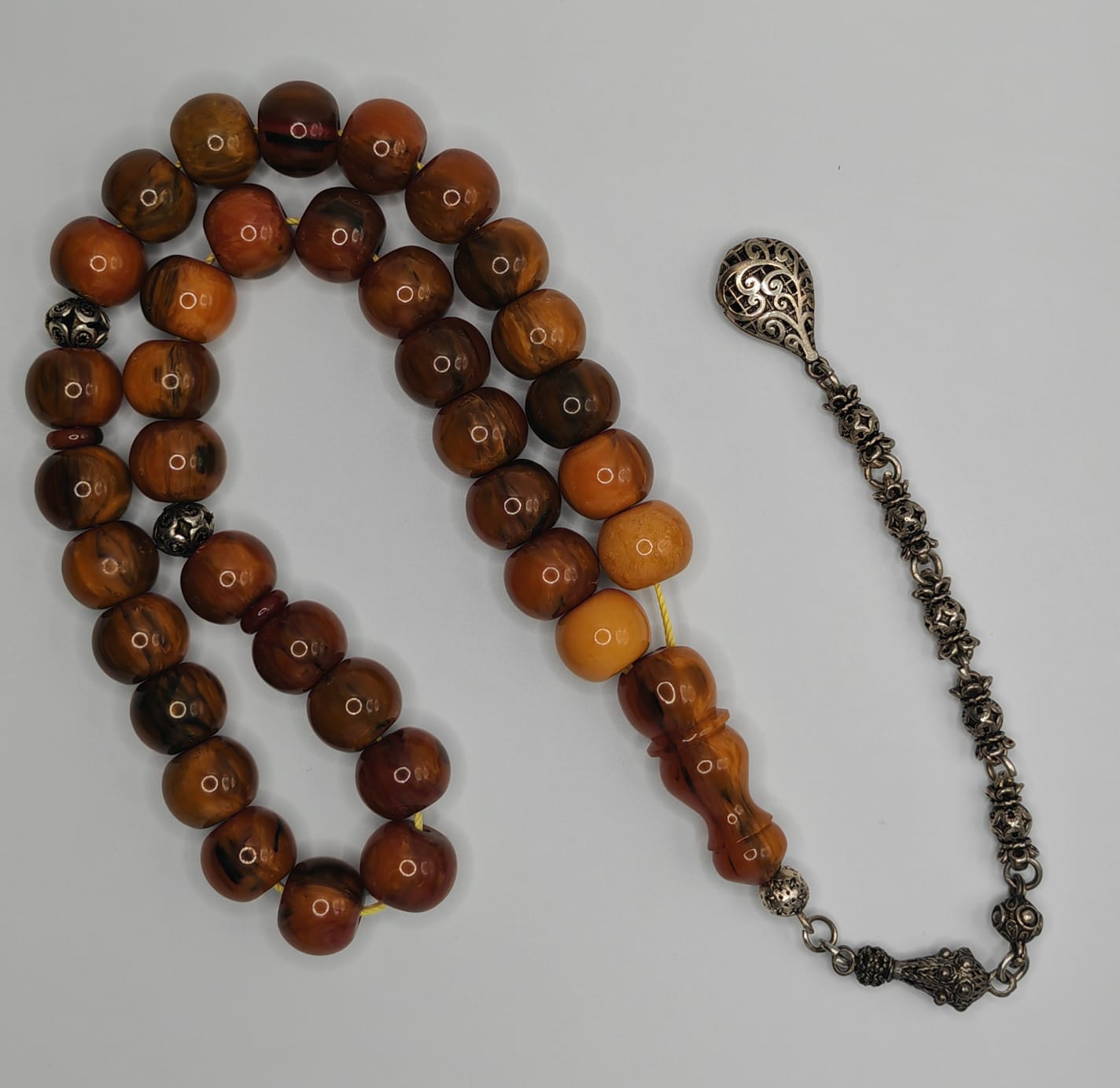 Luxury German Akrouki Bakelite Misbaha with Inflated Dhurwi Tawayer Beads