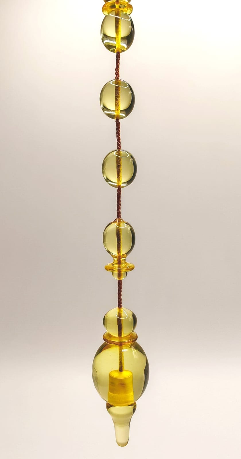 Luxury Transparent German Rod Bakelite Misbaha with Pigeon Egg Beads by Bilal Farid