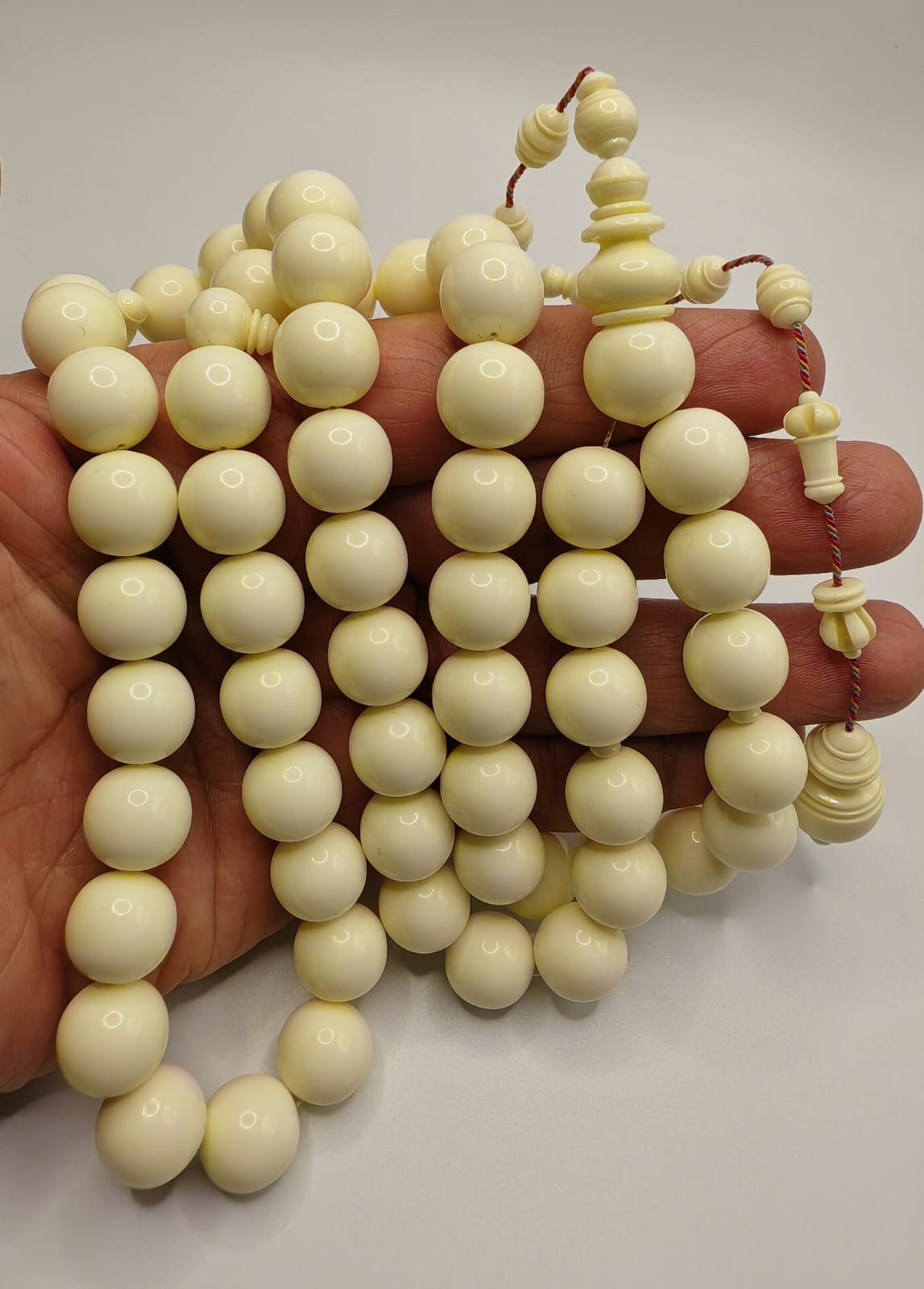 Luxury Old Pressed Lampshade Bakelite Misbaha with Round Beads by Al Dhabi Workshop