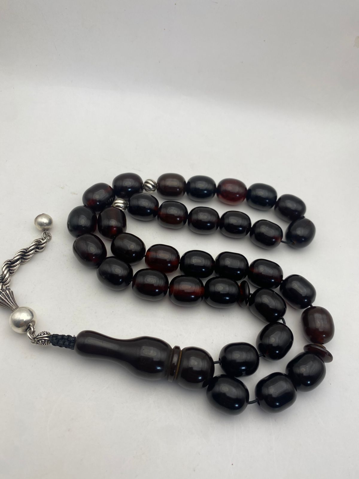 Luxury Vintage Tertrok Bakelite Misbaha with Box Shape Beads