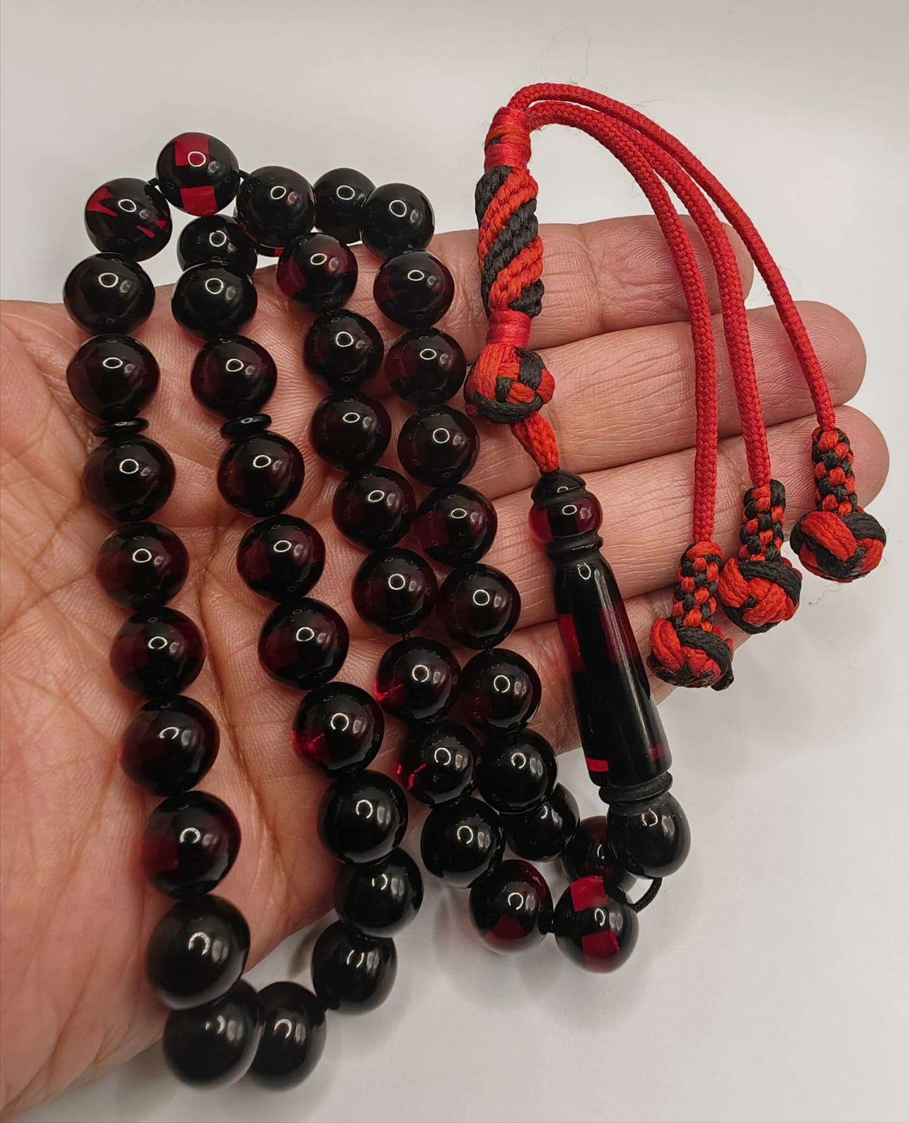 Luxury Modern Cast Bakelite Misbaha with Round Beads