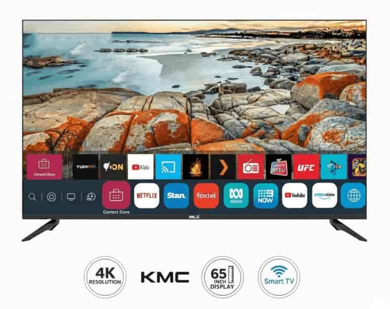 شاشة كي ام سي 65 بوصة سمارت 4K UHD بدون إطار أندرويد 14 KMC65US25