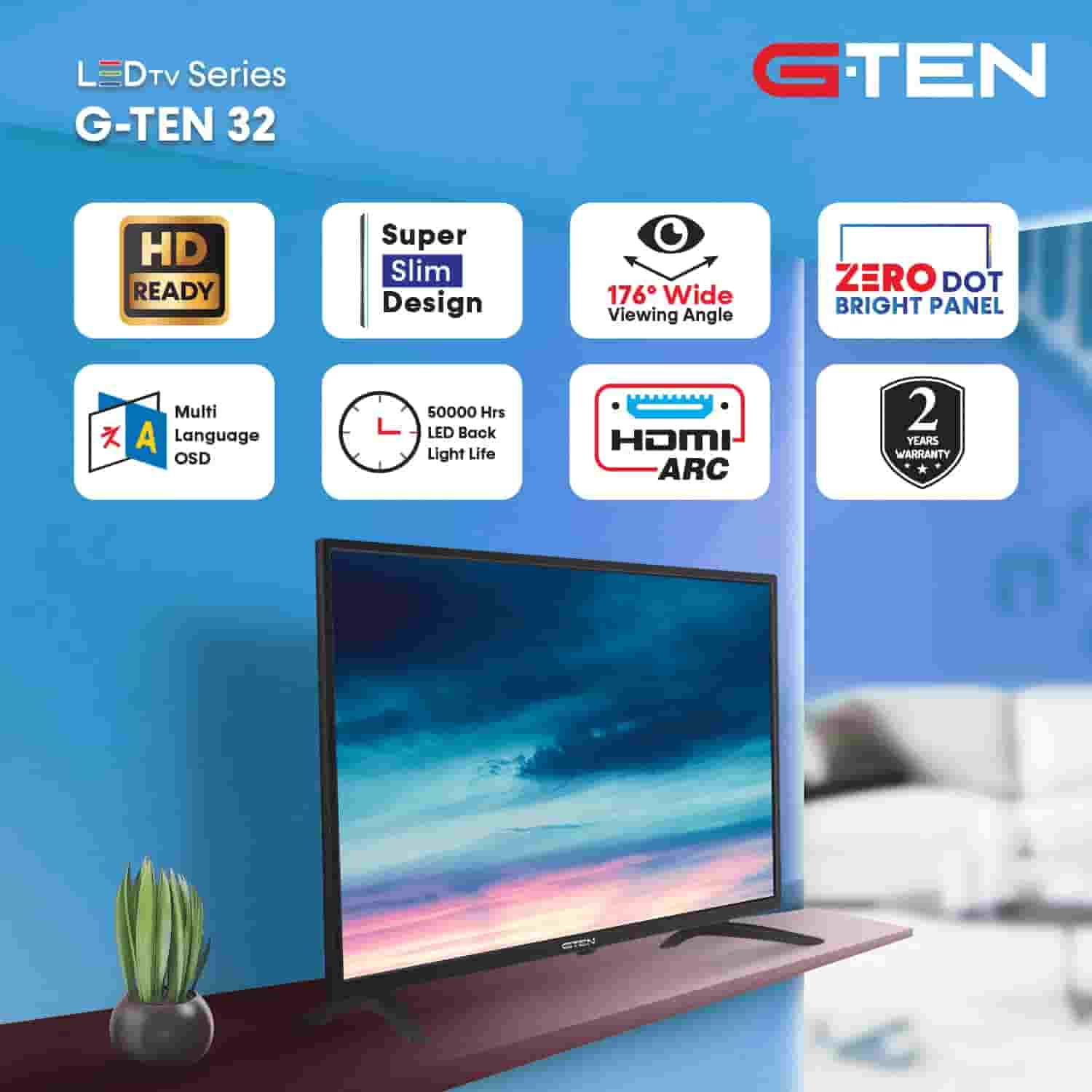 شاشة 32 بوصة G TEN LED 