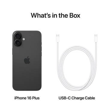 ابل ايفون 16 بلس 256 جيجابايت 5G أسود iPhone 16 Plus 
