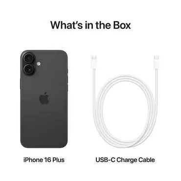 ابل ايفون 16 بلس 128 جيجابايت 5G أسود iPhone 16 Plus 