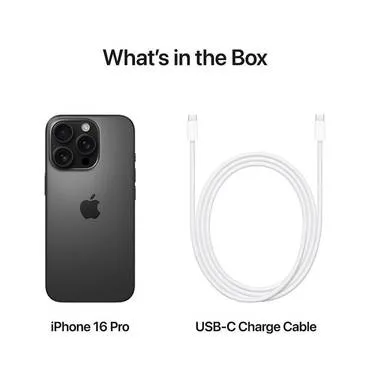 هاتف ابل ايفون 16 برو 128 جيجابايت تيتانيوم أسود iPhone 16 Pro 