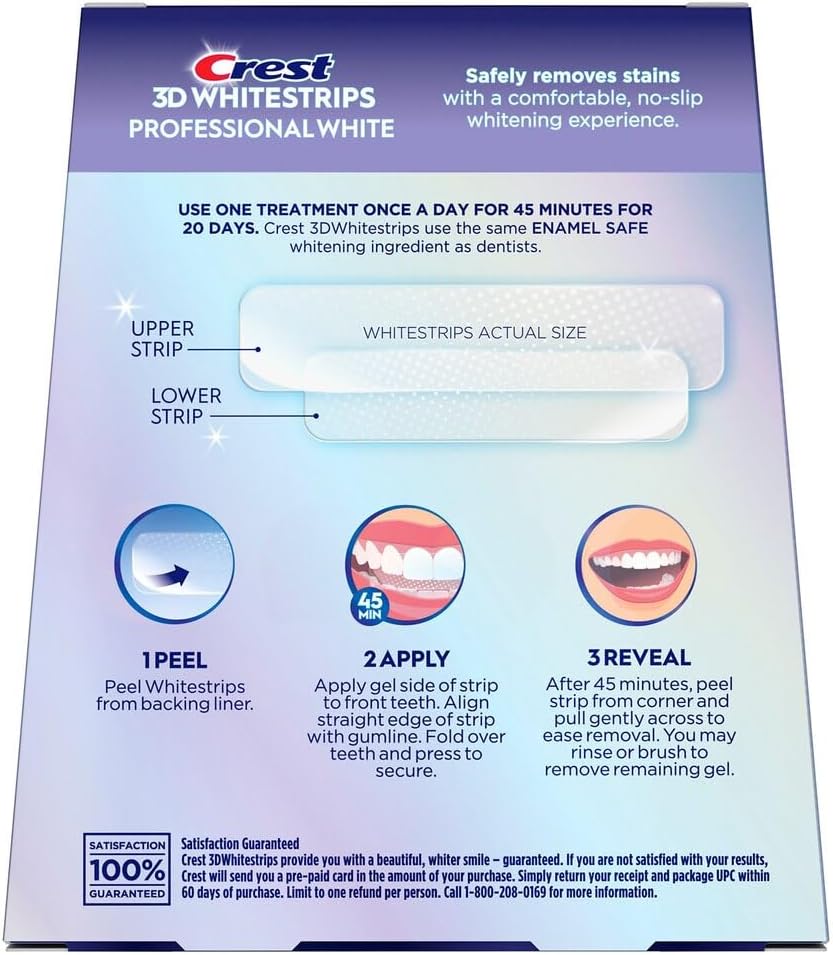  كريست شرائح تبييض الأسنان ٢٠ درجة Crest 3D Whitestrips 