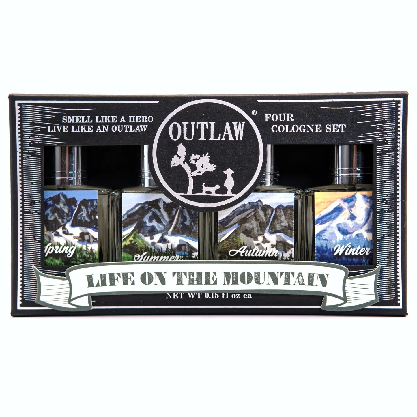  مجموعة عينات عطور الفصول الأربعة Life on the Mountain Cologne  من Outlaw 