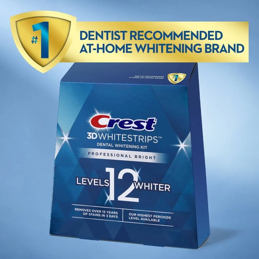  كريست شرائح تبييض الأسنان ١٢ درجة Crest 3D White Whitestrips 
