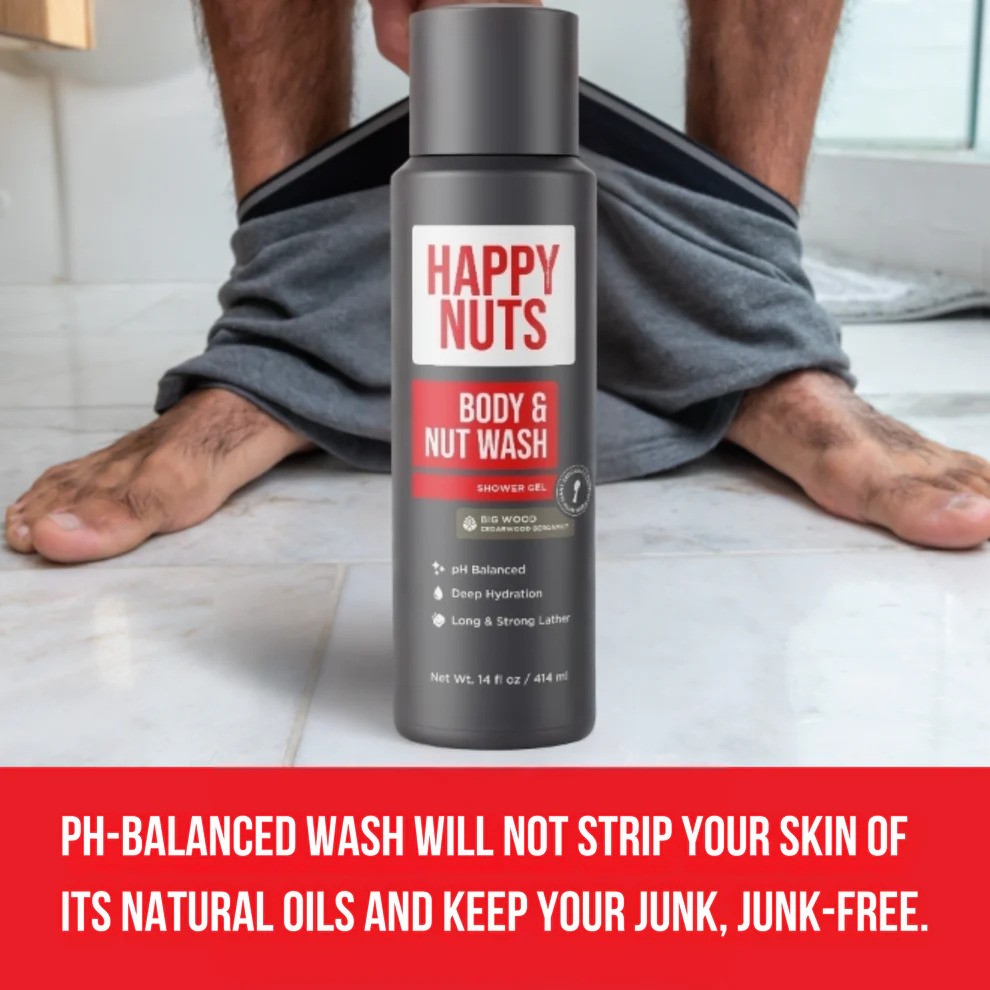  غسول بيق وود الرجالي للجسم والمناطق الحساسة Happy Nuts 